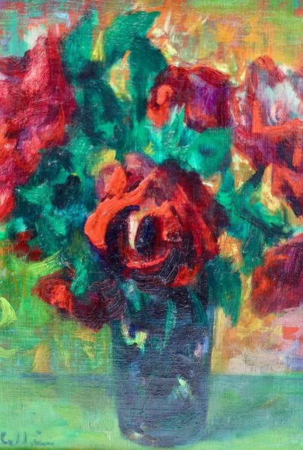 Luigi CORBELLINI (1901-1968).
Bouquet de roses.
Hu