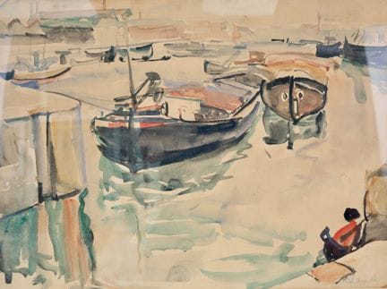 Max ARNOLD (1897-1946)
Bateaux au port
Aquarelle s