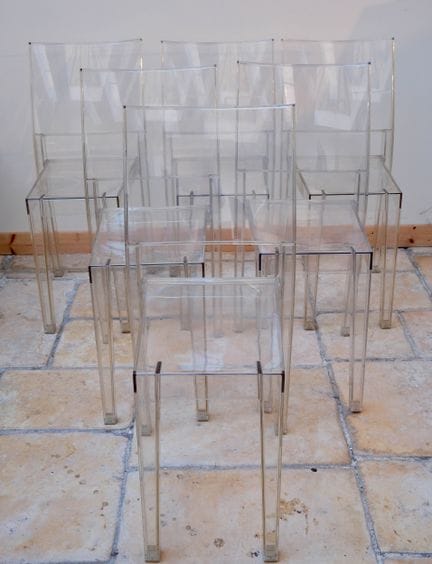 Philippe STARCK
Modèle MARIE 
Suite de six chaises