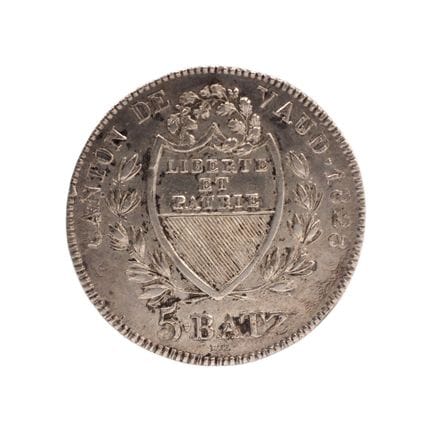 SUISSE - CANTON DE VAUD - 5 batz, 1828 - Lausanne.