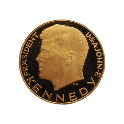 德国——纪念章——约翰·菲茨杰拉德·肯尼迪，第35任
美国总统，1963年——慕尼黑。
正面：约翰·