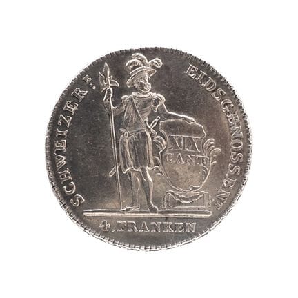 SUISSE - CANTON DE LUCERNE - 4 franken, 1814 - Luc