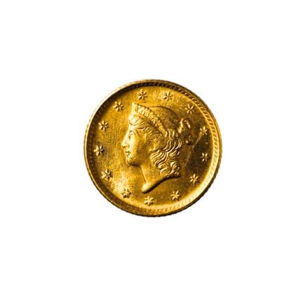 ÉTATS-UNIS - 1 dollar or Liberty Head, Type 1, 185