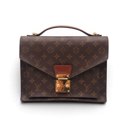 路易威登
路易威登公文包，型号“Monceau 28”，采用棕色Monogram LV涂层帆布制成，
