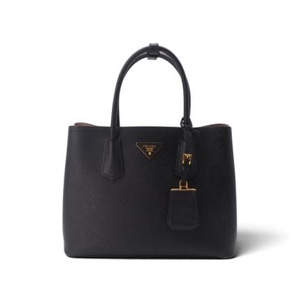 PRADA 
Sac à main Prada, modèle "Double" en cuir n
