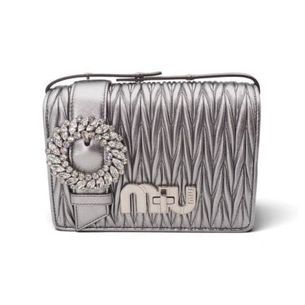 MIUMIU 
Borsa Miu Miu, modello "Crystal buckle" in