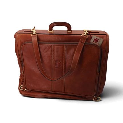 Bolsa de viaje OLYMPO, en piel havana lisa. Se lle