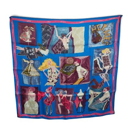 HERMÈS 
Carré Hermès en soie 70 x 70 cm "J'aime mo
