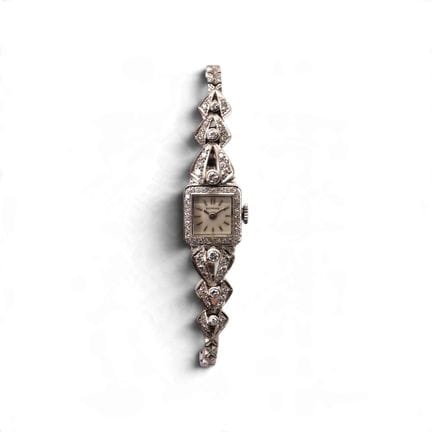 BUCHERER
18K white gold jewelry watch with a mecha