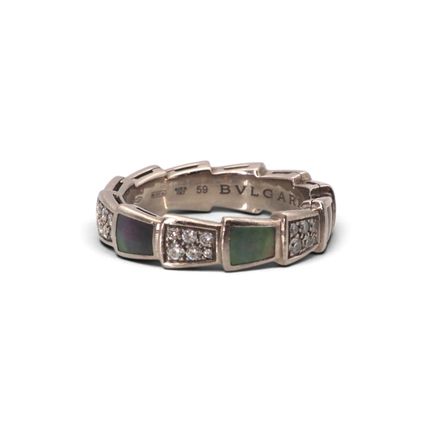 BVLGARI
宝格丽（Bvlgari）“Serpenti Viper”系列戒指，18K白金（750