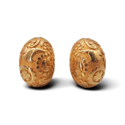 CARRERA Y CARRERA 
Boucles d'oreilles dôme sculpté