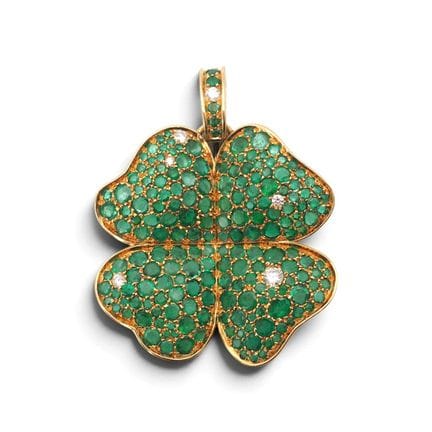 Pendentif en or jaune 18 K, 750/1000, en forme de 