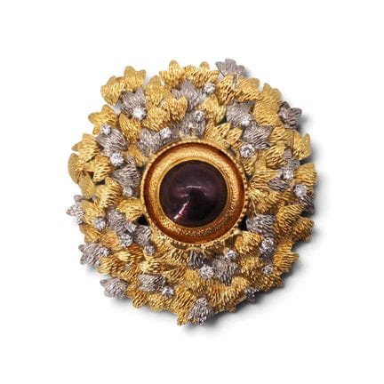 Broche interchangeable en pendentif  texturé rappe
