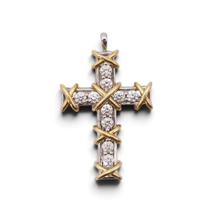 TIFFANY  CO
Pendentif croix signé Jean Schlumberge
