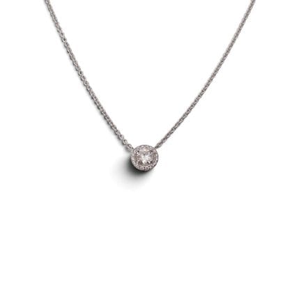 Collier en or blanc 18 K, 750/1000, composé d'un d