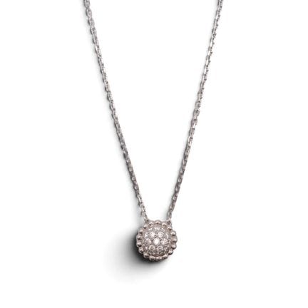 梵克雅宝
“Perlée”系列项链，18K白金材质， 750/1000，贾塞隆链节设计，配以镶嵌19