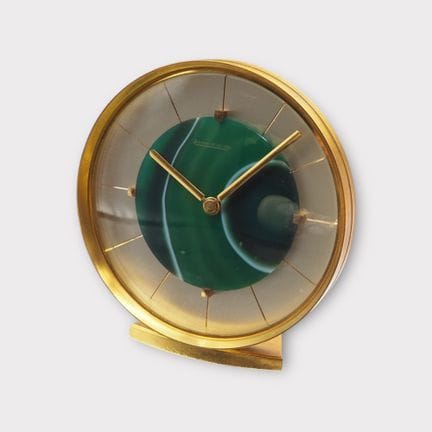 Horloge de bureau Jaeger-Lecoultre. Cadran malachi