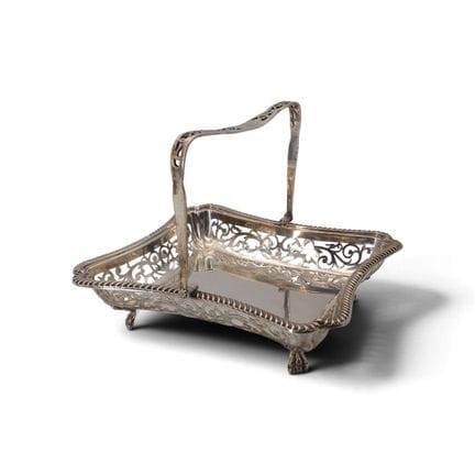 Corbeille à patisserie en argent 925/1000 de forme