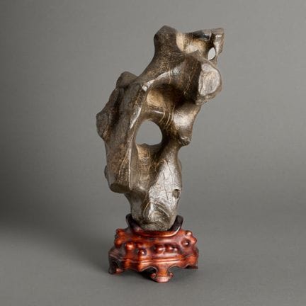 Rocher d'érudit chinois en pierre Lingbi, de forme