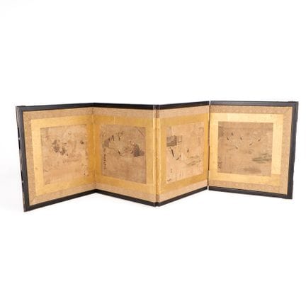 Paravent japonais à quatre panneaux de l'époque Ed