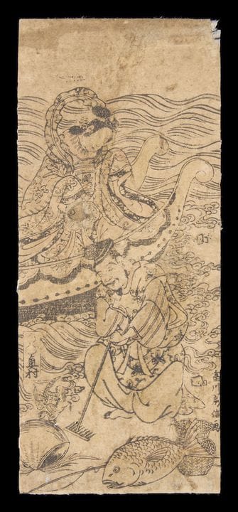 Estampe japonaise « sumizuri-e » de la période Edo