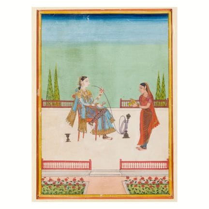 Miniaturmalerei der indischen Hyderabad-Schule im 