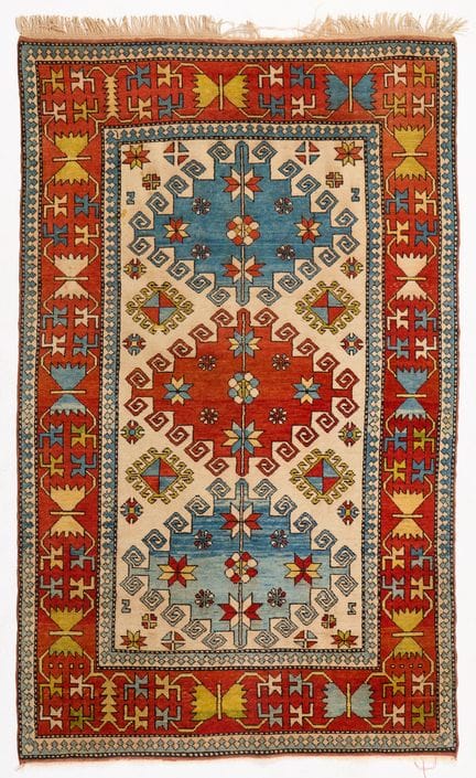 Handgeknüpfter Wollteppich aus Kazak, Südkaukasus,