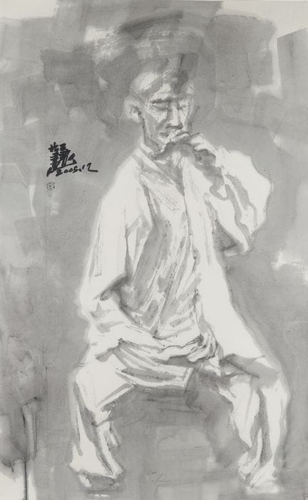 Wang Jinsong (chinois, né en 1963). Peinture à l'e