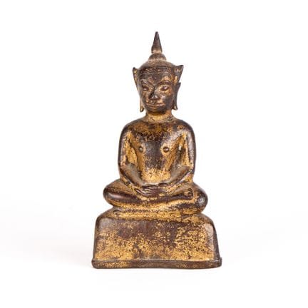 Skulptur aus vergoldeter Bronze aus dem thailändis