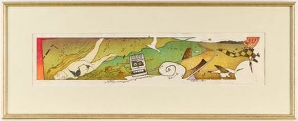 Tsukasa Yoshida (Japaner, geb. 1949). Holzschnitt 