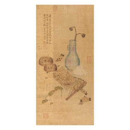 Peinture chinoise à l'encre de Chine sur rouleau d