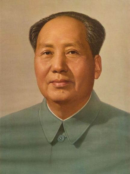Affiche de propagande chinoise représentant Mao Ze