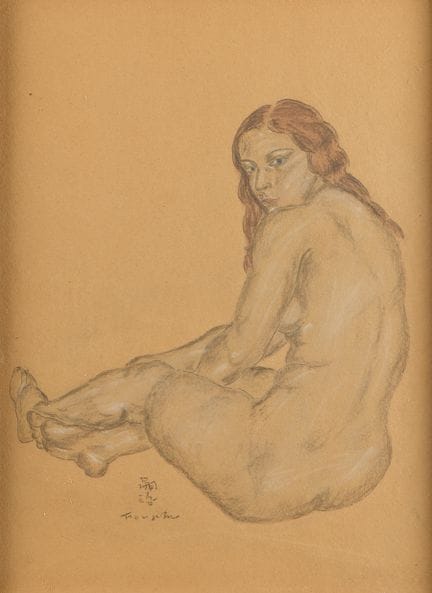 Im Stil von Leonard Tsuguharu Foujita (japanisch/f