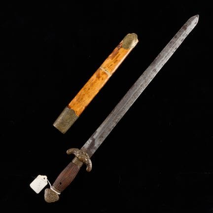 Épée courte « jian » de la dynastie chinoise Qing,