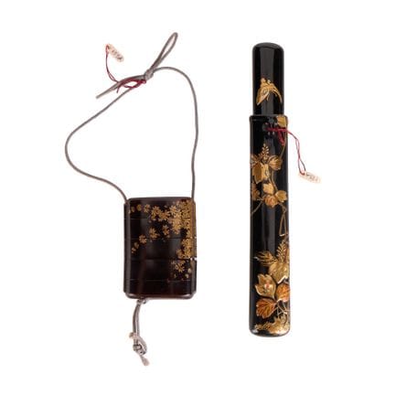 Ensemble de deux objets « sagemono » laqués japona