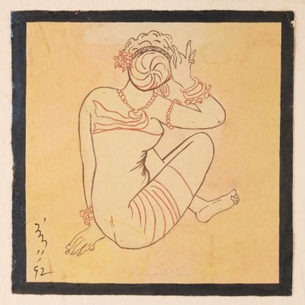 Nandalal Bose (Inder, 1882–1966) zugeschrieben. Aq