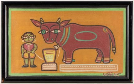 Jamini Roy (Indien, 1887–1972) zugeschrieben. Temp
