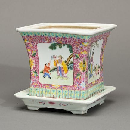 Vaso da fiori o cachepot cinese in ceramica “famil