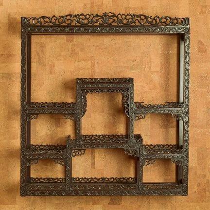 Etagère o vetrina da parete in legno massello inta