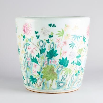 Jardinière en porcelaine chinoise de la « famille 