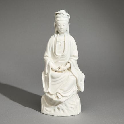 Figurine chinoise en porcelaine « blanc de Chine »