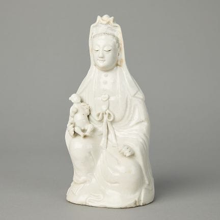 Figurine chinoise en porcelaine « blanc de Chine »