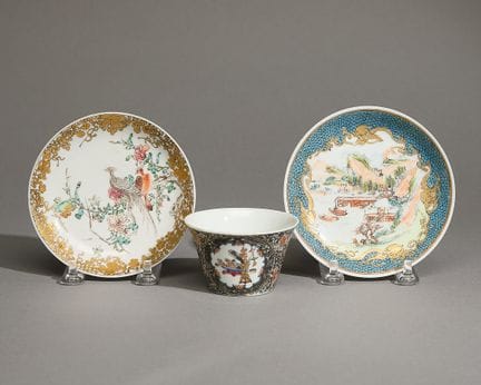 Ensemble de trois pièces de porcelaine chinoise « 