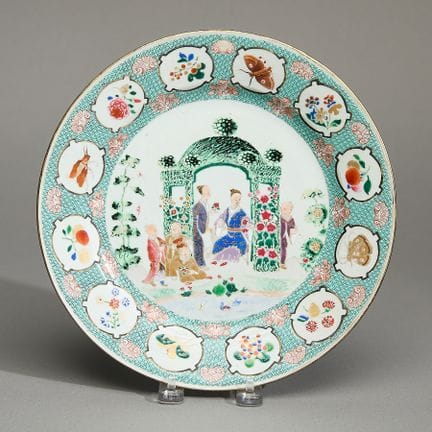 Soucoupe en porcelaine chinoise d’exportation de l
