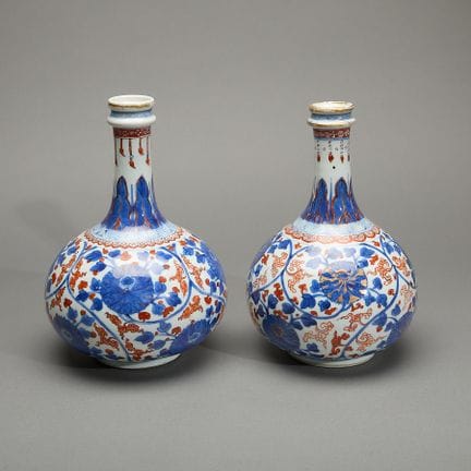 Paire de flacons d'apothicaire Imari destinés à l'