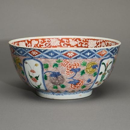 Bol de service ou bol à punch en porcelaine « vert