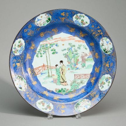 Grande assiette de service chinoise de type « fami