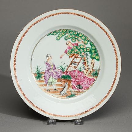 Assiette en porcelaine chinoise d’exportation de l