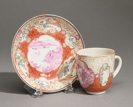 Tasse à café et soucoupe en porcelaine de style Me