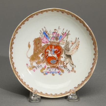 Soucoupe en porcelaine chinoise d’exportation, épo